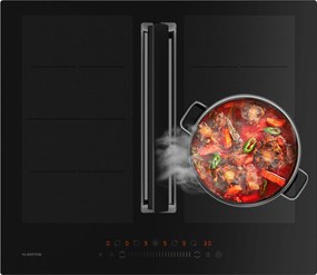 Klarstein Chef-Fusion Down Air System, indukčný sporák + DownAir digestor, 60 cm, 600 m³/h EEC A