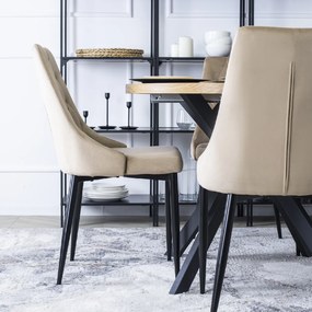 PROXIMA.store - Čalúnená jedálenská stolička CORK FARBA: béžová