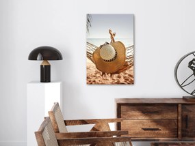 Artgeist Obraz - Hammock on the Beach (1 Part) Vertical Veľkosť: 20x30, Verzia: Na talianskom plátne