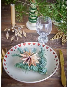 Biely tanier s vianočným motívom z kameniny ø 26,5 cm Jolly – Bloomingville