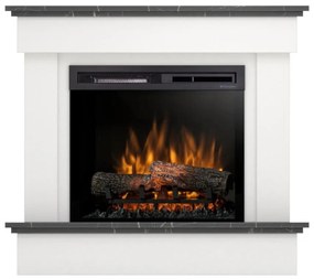 Elektrický krb Tormes 23 biely/čierny mramor