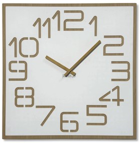 Dekorstudio Moderné drevené hodiny EKO Digits biele - 60cm