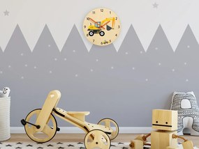 Dětské nástěnné hodiny Ami Bagr 30 cm vícebarevné