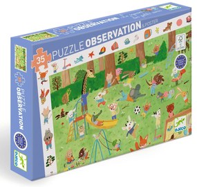 Vyhľadávacie puzzle s plagátom - Ihrisko pre zvieratká - 35 ks