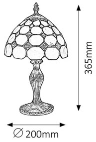 Rabalux 8072 - Tiffany vitrážová stolná lampa MARVEL 1xE14/40W/230V