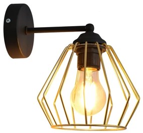 Nástenná lampa AGAT 1xE27/15W/230V zlatá/čierna