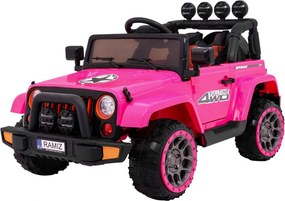 Ramiz Detské terénne auto Full Time 4WD ružové na diaľkové ovládanie + pohon 4x4 + LED audio + úložný priestor