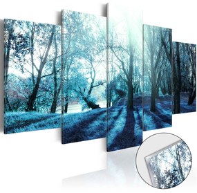 Artgeist Obraz na akrylátovom skle - Blue Glade [Glass] Veľkosť: 100x50