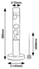 Rabalux 76027 dekoratívna lávová stolná LED lampa Lavastic, čierna