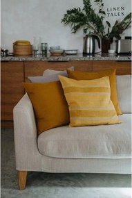 Ľanová obliečka na vankúš 40x40 cm Amber Bronze Stripes – Linen Tales