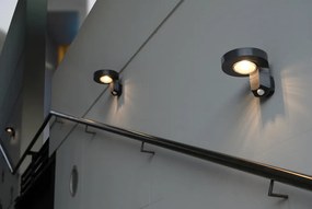 LUTEC Vonkajšie LED nástenné solárne osvetlenie s čidlom DISO, 2W, denná biela, IP44