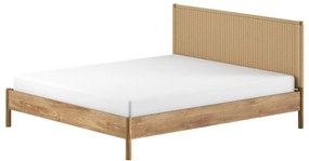 Dvojlôžková posteľ z dubového dreva bez roštu 180x200 cm v prírodnej farbe Olive Rope – Vipack