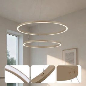 Brilagi - LED stmievateľný luster na lanku PORTOFINO LED/98W/230V pr. 80 cm béžový + DO