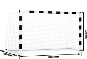 Neo-Sport Futbalová bránka 300 x 160 x 90 cm NS-460 čiernobiela
