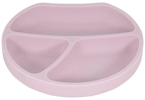 Svetloružový silikónový detský tanier 19x20,5 cm – Kindsgut
