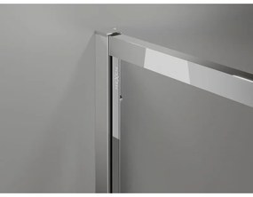 Mexen Exo, sprchovací kút s posuvnými dverami 90 x 75 cm, 6mm číre sklo, chrómový profil, 8151-090-075-01-00