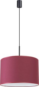 Závesné svietidlo Nevia, 1x bordové textilné tienidlo, b