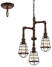 Eglo 49808 - Luster na reťazi PORT SETON 3xE27/60W