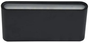 Ecolite ZFP12-CR - LED Vonkajšie nástenné svietidlo BRICK 2xLED/6W/230V IP65 čierna