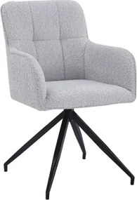 Jedálenská stolička Francis, svetlo šedá štruktúrovaná látka%