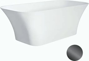 Besco Voľne stojaca vaňa z liateho mramoru Assos S-Line Matt 160x70 BESCO-Typ výpuste: Click-Clack s vrchným čistením, grafit, BESCO-Rozmery: 160x70,…