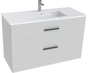 Kúpeľňová skrinka s umývadlom Jika Cube 62,3x100x43 cm biela H4536521763001