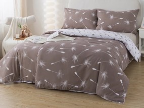 XPOSE® Krepové obliečky DANDELIA DUO - hnedé/biele