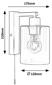 Rabalux - Nástenné svietidlo 1xE27/40W/230V