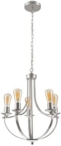 Luster na reťazi GINA 5xE27/60W/230V chróm