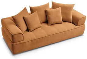 Ženilková pohovka v horčicovej farbe 237 cm Whesley – Bobochic Paris