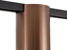 Moderný koľajnicový systém čierny s 2 tmavými bronzovými reflektormi 1-fázový - Iconic Rondoo Up