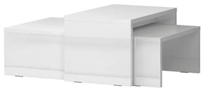 Konferenčný stolík Piano SET2-70/KA/70 lakované crystal white