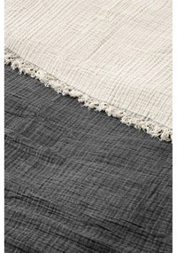 Tmavosivá mušelínová prikrývka na dvojlôžko 230x250 cm – Mijolnir