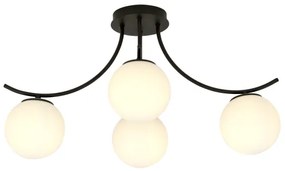 Prisadený luster BOSTON 4xE14/10W/230V čierna