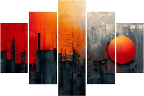 Obraz - Abstraktná maľba mesta (150x105 cm)