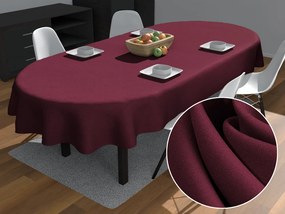 Biante Dekoračný oválny obrus Rongo RG-085 Tmavá bordó 100x160 cm