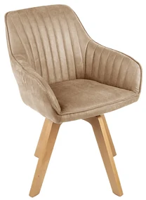 Stolička Livorno champagne velvet otočná