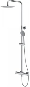 Cersanit City, nástenná sprchová sada s termostatickou batériou, chrómová, S951-340