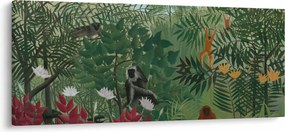 Obraz - Henri Rousseau, Tropical Forest with Monkeys, reprodukcia (120x50 cm)