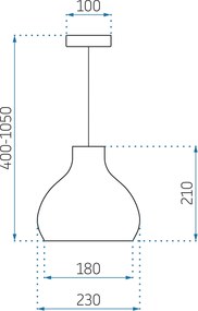 Toolight Toolight, BOHO závesné stropné svietidlo 1xE27, APP984-1CP, hnedá-čierna, OSW-05193