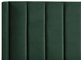 Zamatová posteľ 140 x 200 cm zelená VILLETTE Beliani