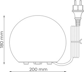 Zuma Line Mc20E - Vonkajšie svietidlo GLOBO 1xE27/10W/230V, priemer 20 cm, IP44