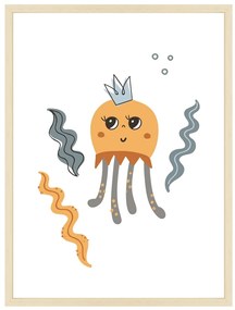 Underwater World - chobotnica - obraz do detskej izby Bez rámu  | Dolope