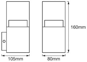 Ledvance - LED Vonkajšie nástenné svietidlo CRYSTAL 1xLED/4,5W/230V IP44