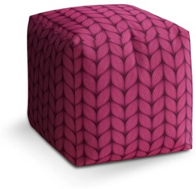 Sablio Taburet Pletenie vo fuksiovej farbe: 40x40x40 cm