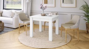 FONTE Biely Mat - KLASICKÝ STÔL DO KUCHYNE/OBÝVACEJ IZBY 110x75 ROZKLADANÝ DO 155 cm!