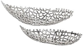 Eglo 427086 - SADA 2x Dekoračný podnos KIMITSU 44/61 cm strieborná