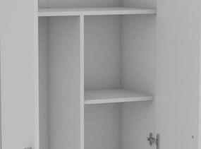 Viacúčelová delená skriňa Nitro, biela