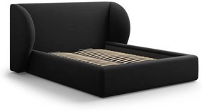 Čalúnená posteľ milany s úložným priestorom 180 x 200 cm čierna MUZZA