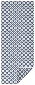 NORTHRUGS - Hanse Home koberce Kusový koberec Twin-Wendeteppiche 103128 blau creme – na von aj na doma - 80x250 cm